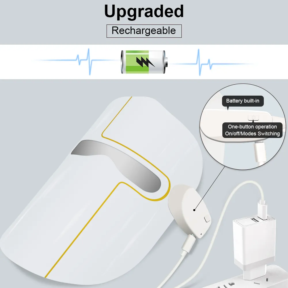 rechargeable led face mask